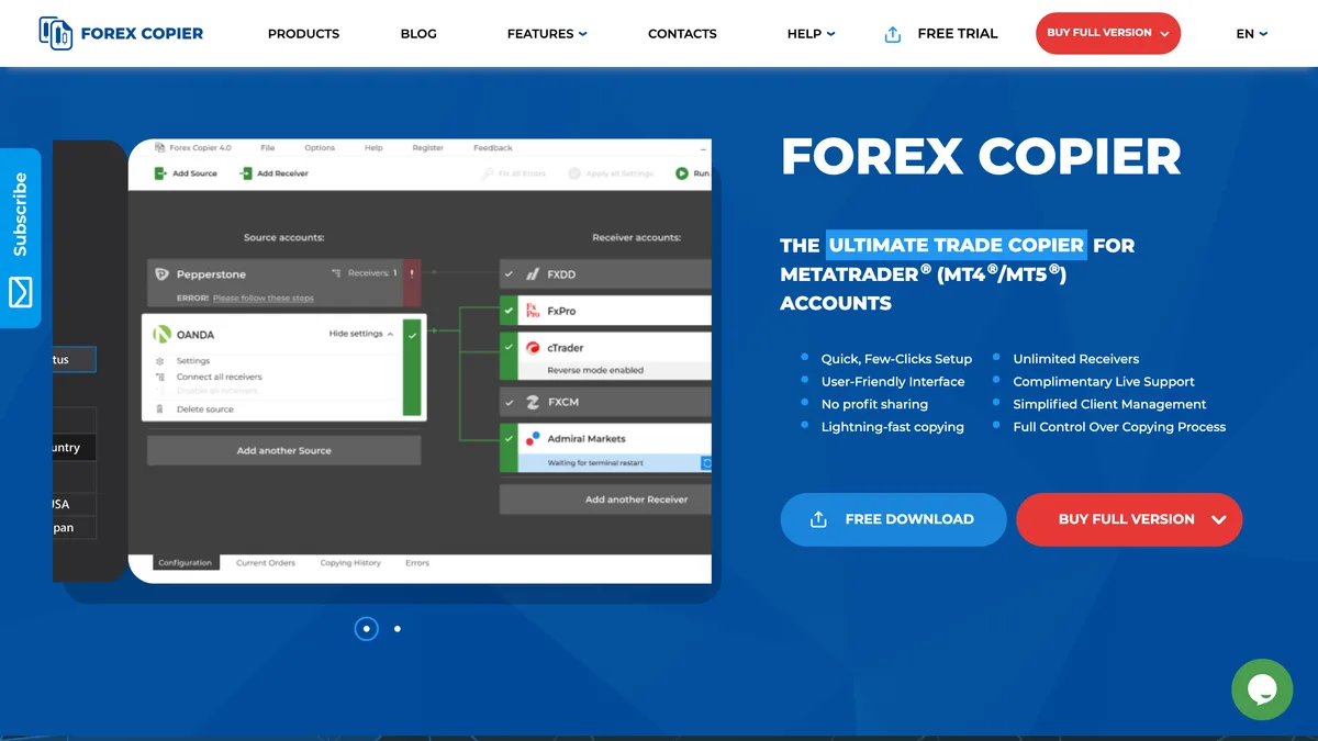 Forex Copier homepage