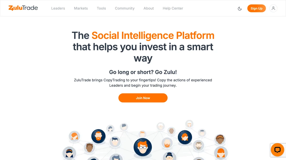 ZuluTrade homepage
